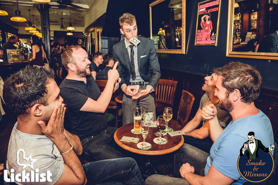 Magician Marc Hay smoke and mirrors